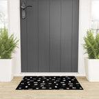 Black and white abstract organic shape pattern Welcome Mat Gallery Image 3
