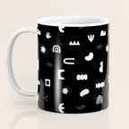 Black and white abstract organic shape pattern Coffee Mug Gallery Image 3