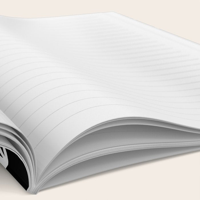 Black and white abstract organic shape pattern Notebook Gallery Image 2