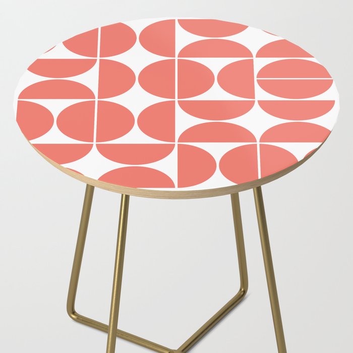 Mid Century Modern Geometric 04 Living Coral Side Table Gallery Image 2