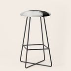 brush stroke black white painted Stool Gallery Image 1