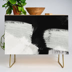 brush stroke black white painted Credenza Gallery Image 1