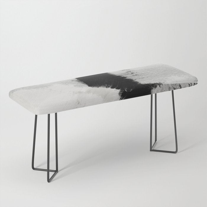 brush stroke black white painted Bench Gallery Image 1