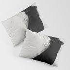 brush stroke black white painted Pillow Sham Gallery Image 3