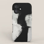 brush stroke black white painted iPhone Case Gallery Image 1