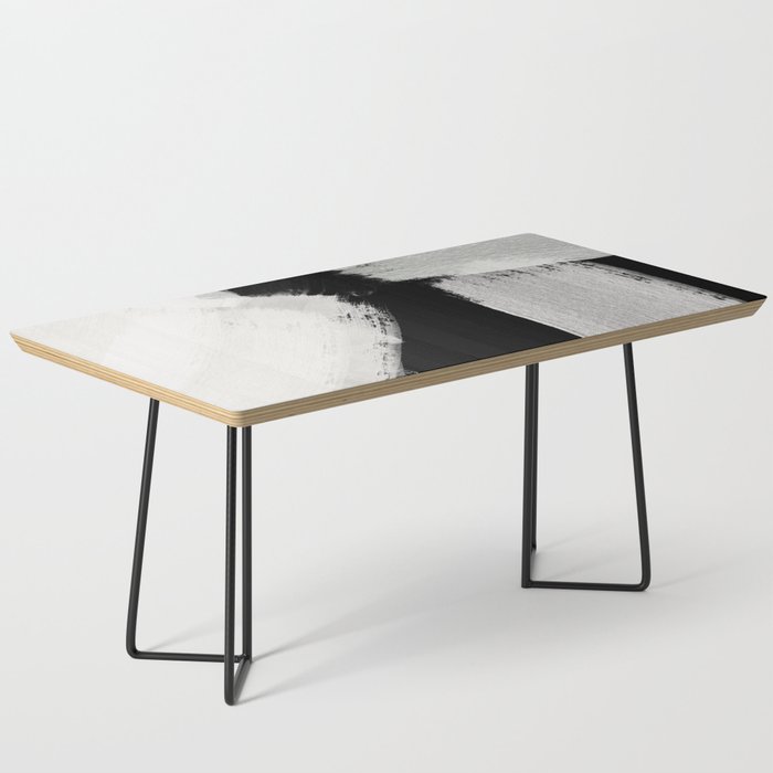 brush stroke black white painted Coffee Table Gallery Image 1