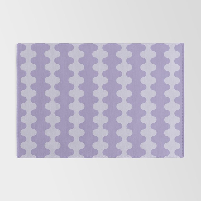 Purple Ogee A-Go-Go Vertical Stripes Pop Pattern in Lavender Monochrome Rug Gallery Image 2