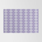 Purple Ogee A-Go-Go Vertical Stripes Pop Pattern in Lavender Monochrome Rug Gallery Image 2