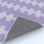 Purple Ogee A-Go-Go Vertical Stripes Pop Pattern in Lavender Monochrome Rug Gallery Image 4