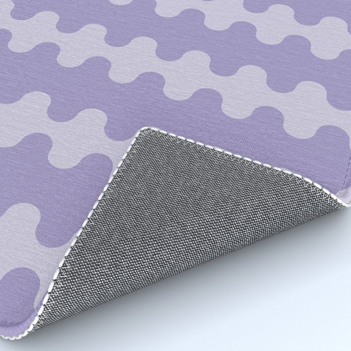 Purple Ogee A-Go-Go Vertical Stripes Pop Pattern in Lavender Monochrome Rug Gallery Image 4