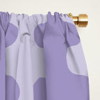 Purple Ogee A-Go-Go Vertical Stripes Pop Pattern in Lavender Monochrome Window Curtain Gallery Image 2
