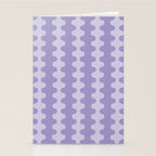 Purple Ogee A-Go-Go Vertical Stripes Pop Pattern in Lavender Monochrome Stationery Card Gallery Image 2