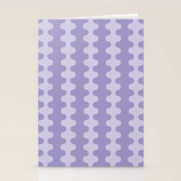 Purple Ogee A-Go-Go Vertical Stripes Pop Pattern in Lavender Monochrome Stationery Card Gallery Image 2