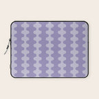 Purple Ogee A-Go-Go Vertical Stripes Pop Pattern in Lavender Monochrome Laptop Sleeve Gallery Image 1