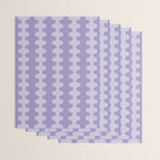Purple Ogee A-Go-Go Vertical Stripes Pop Pattern in Lavender Monochrome Wrapping Paper Gallery Image 3