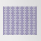 Purple Ogee A-Go-Go Vertical Stripes Pop Pattern in Lavender Monochrome Throw Blanket Gallery Image 2