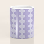 Purple Ogee A-Go-Go Vertical Stripes Pop Pattern in Lavender Monochrome Coffee Mug Gallery Image 4