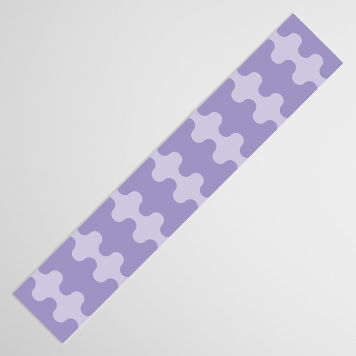 Purple Ogee A-Go-Go Vertical Stripes Pop Pattern in Lavender Monochrome Table Runner Gallery Image 3