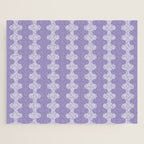 Purple Ogee A-Go-Go Vertical Stripes Pop Pattern in Lavender Monochrome Jigsaw Puzzle Gallery Image 1