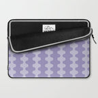 Purple Ogee A-Go-Go Vertical Stripes Pop Pattern in Lavender Monochrome Laptop Sleeve Gallery Image 2