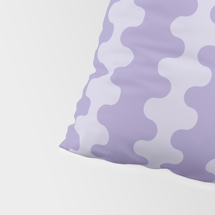 Purple Ogee A-Go-Go Vertical Stripes Pop Pattern in Lavender Monochrome Pillow Sham Gallery Image 4