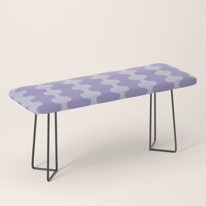 Purple Ogee A-Go-Go Vertical Stripes Pop Pattern in Lavender Monochrome Bench Gallery Image 1