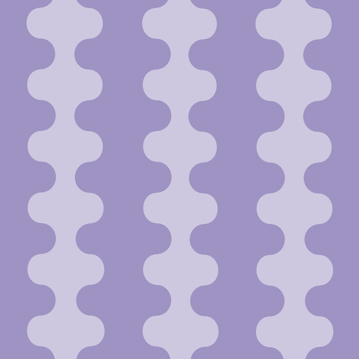 Purple Ogee A-Go-Go Vertical Stripes Pop Pattern in Lavender Monochrome Coffee Mug Gallery Image 2