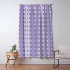 Purple Ogee A-Go-Go Vertical Stripes Pop Pattern in Lavender Monochrome Window Curtain Gallery Image 5