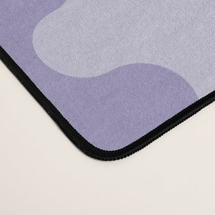 Purple Ogee A-Go-Go Vertical Stripes Pop Pattern in Lavender Monochrome Desk Mat Gallery Image 4