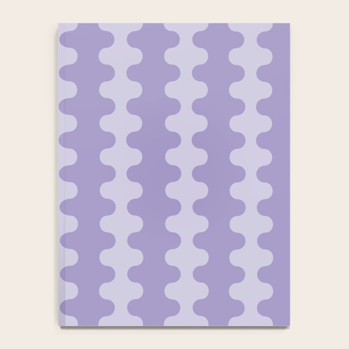 Purple Ogee A-Go-Go Vertical Stripes Pop Pattern in Lavender Monochrome Notebook Gallery Image 4