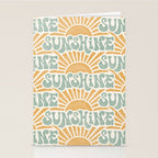 Sunshine - gold and sky blue Stationery Card Gallery Image 2