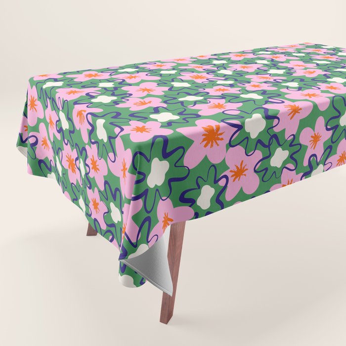 Bright Floral Tablecloth Gallery Image 1