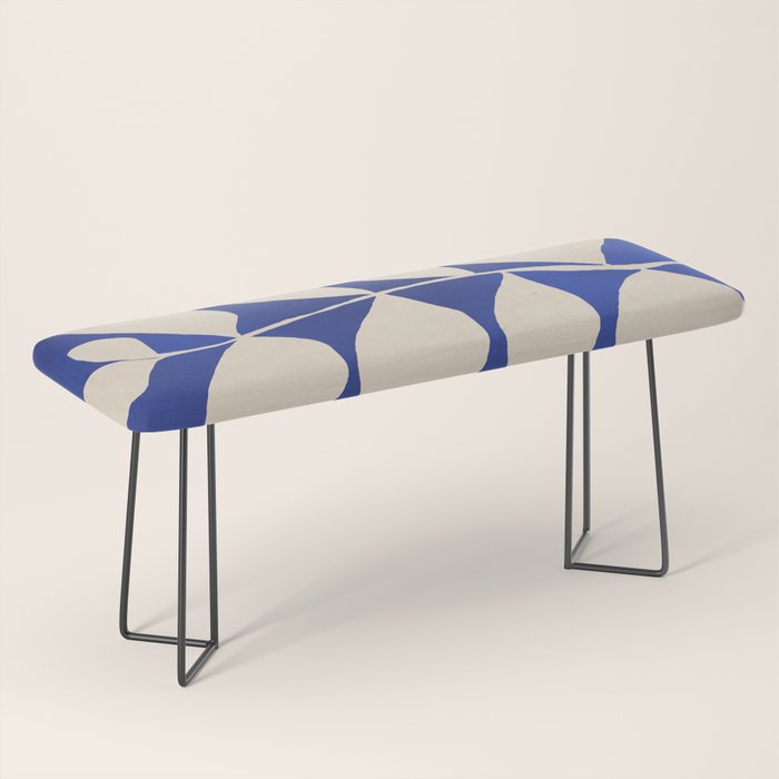 Abstract Minimal -Plant 3-2  Cobalt Blue Bench Gallery Image 1