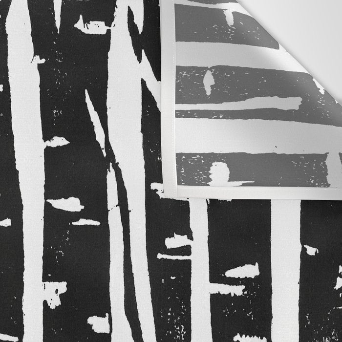 Woodcut Birches Black Wall Tapestry Gallery Image 3