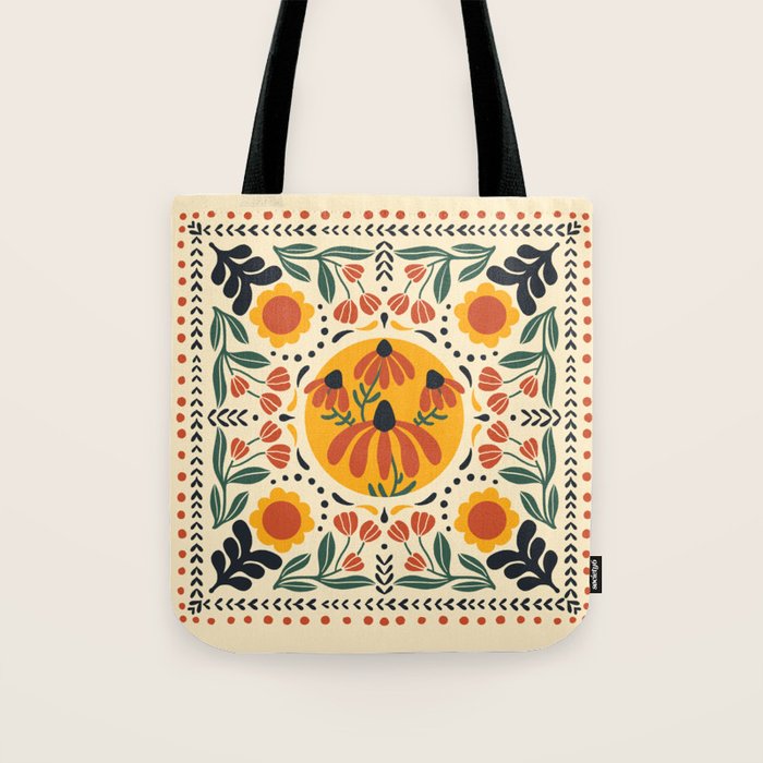 Scandinavian Wildflowers Tote Bag Gallery Image 1