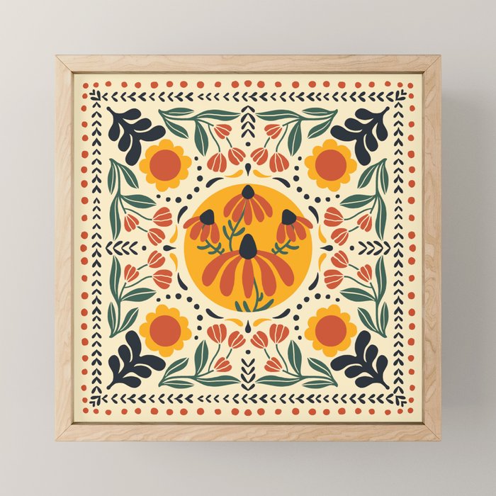 Scandinavian Wildflowers Mini Art Print Gallery Image 1