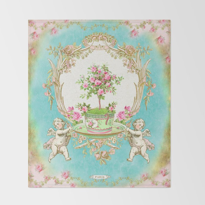 French Baroque Patisserie Tea Throw Blanket Gallery Image 2