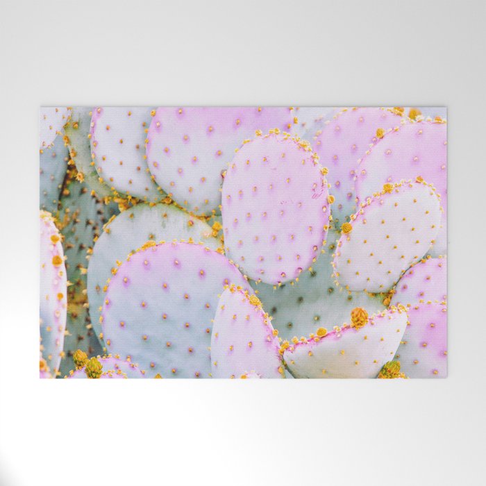 Prickly Pear Photography Pastel Cactus Welcome Mat Gallery Image 1