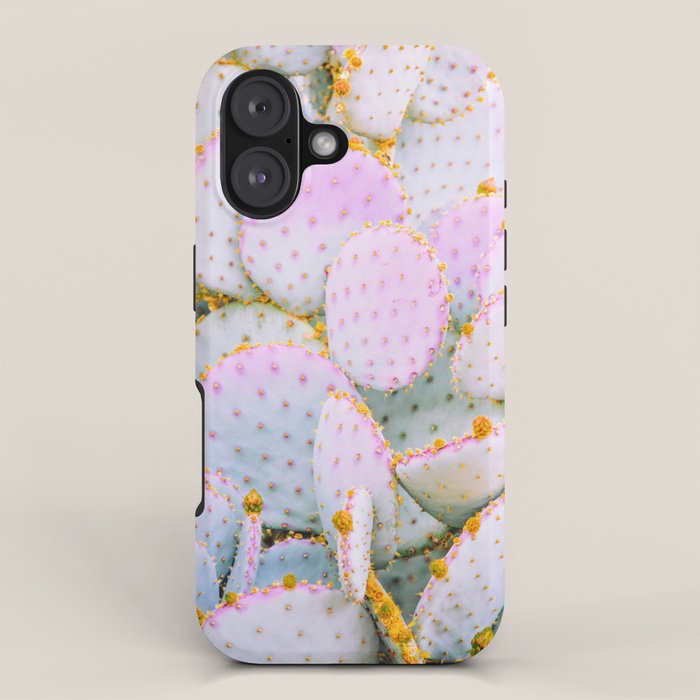 Prickly Pear Photography Pastel Cactus iPhone Case Gallery Image 1