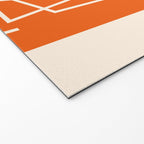 Peripatesis 2 Mid Century Modern Minimalist Line Abstract Orange Welcome Mat Gallery Image 2
