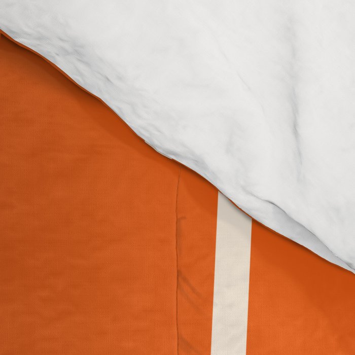Peripatesis 2 Mid Century Modern Minimalist Line Abstract Orange Comforter Gallery Image 4
