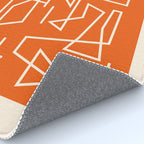Peripatesis 2 Mid Century Modern Minimalist Line Abstract Orange Rug Gallery Image 4