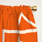Peripatesis 2 Mid Century Modern Minimalist Line Abstract Orange Window Curtain Gallery Image 2