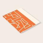 Peripatesis 2 Mid Century Modern Minimalist Line Abstract Orange Notebook Gallery Image 2