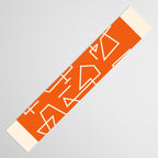 Peripatesis 2 Mid Century Modern Minimalist Line Abstract Orange Table Runner Gallery Image 3