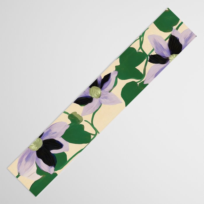 Clematis Botanical Illustration Table Runner Gallery Image 3