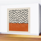 Mid Century Modern Minimalist Rothko Inspired Color Field Red Rain With Lines Geometric Style Wall Mural Gallery Image 2