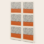Mid Century Modern Minimalist Rothko Inspired Color Field Red Rain With Lines Geometric Style Wallpaper Gallery Image 2