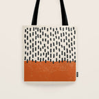 Mid Century Modern Minimalist Rothko Inspired Color Field Red Rain With Lines Geometric Style Tote Bag Gallery Image 1