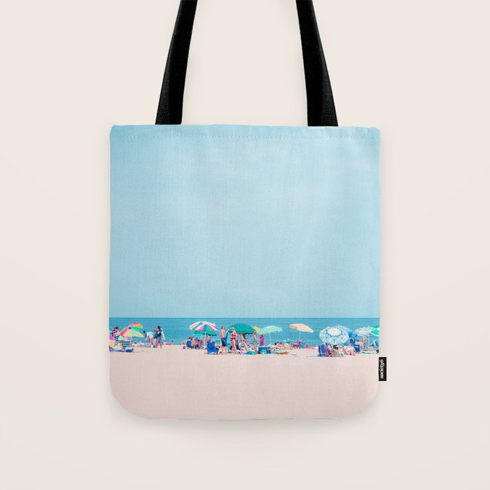 Colorful Umbrellas on the Beach Tote Bag Gallery Image 1